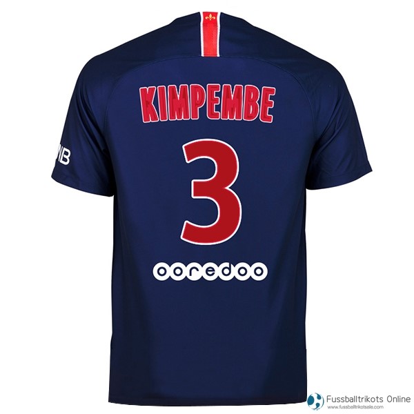 Paris Saint Germain Trikot Heim Kimpembe 2018-19 Blau Fussballtrikots Günstig